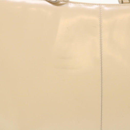 GUCCI Hand Bag Patent leather 2way Beige 002-2113-0476 ar9776