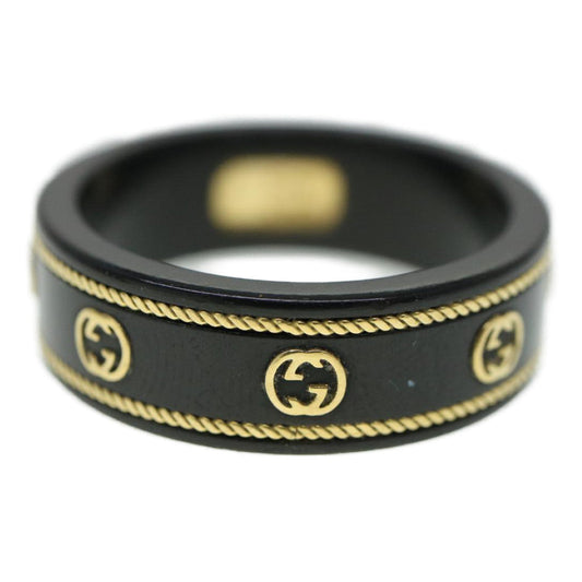 Gucci Interlocking Yg Ring 18K Black