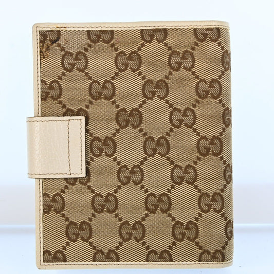 Gucci Gg Canvas Planner Cover Beige
