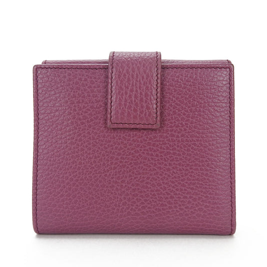 GUCCI Bifold Wallet 368233 leather purple swing Women Used