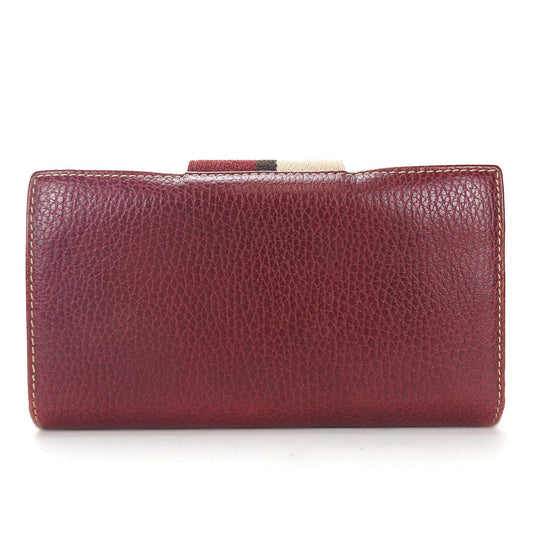 GUCCI Long Wallet Purse 181668 leather Bordeaux Women Used