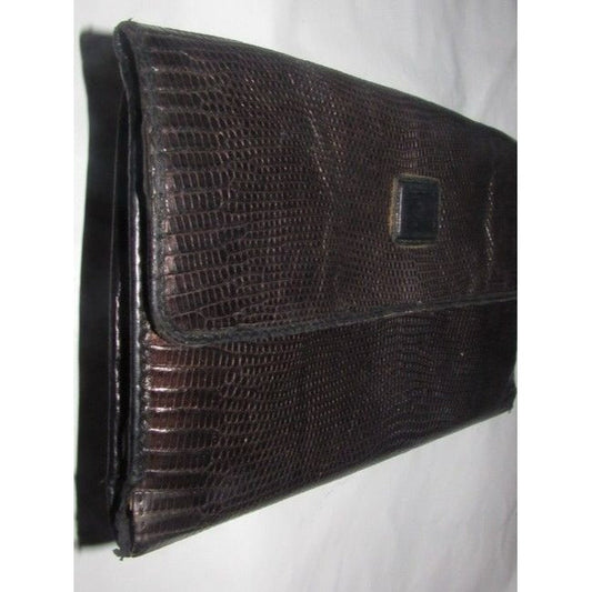 Gucci Brown Snakeskin And Smooth Leather Vintage Wallet