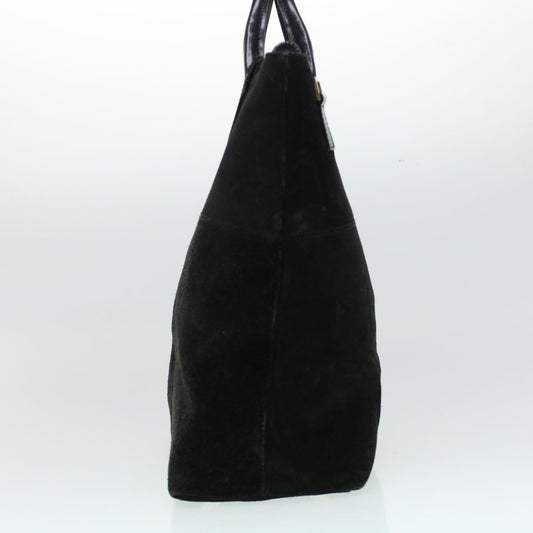 GUCCI Hand Bag Suede Black bs5946