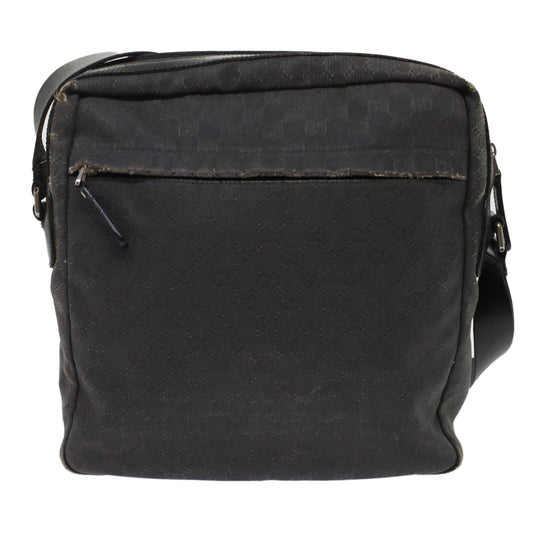 GUCCI GG Canvas Shoulder Bag Coated Canvas Leather 2Set Black Beige bs7126