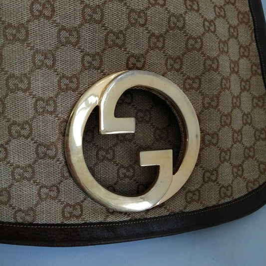 Gucci brown Guccissima print Blondie saddle bag