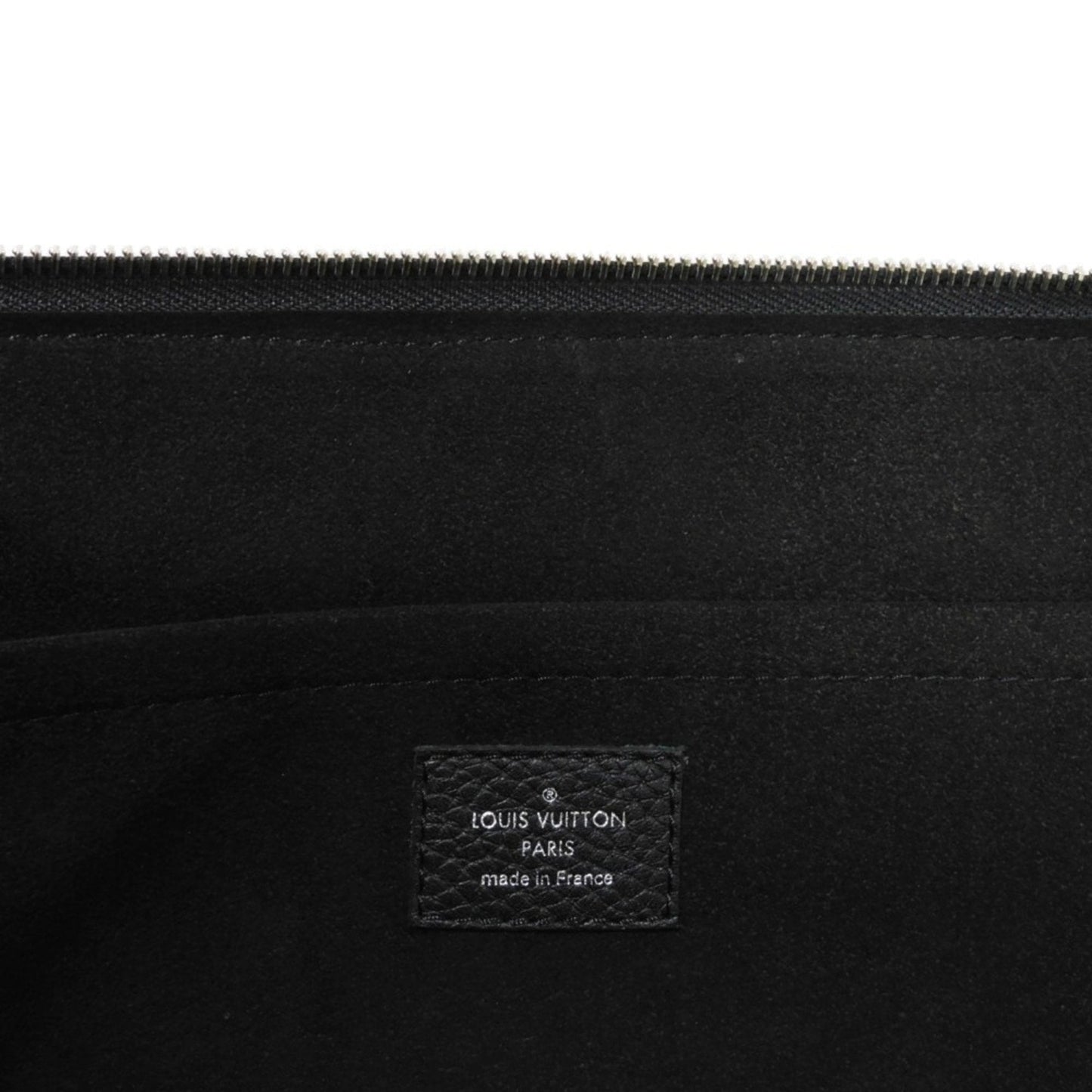 Louis Vuitton Noir Leather Clutch Bag Pochette