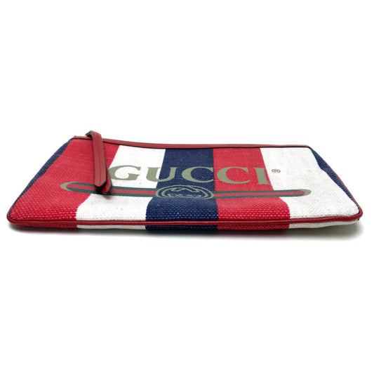 GUCCI Clutch bag 524788 Canvas / leather Red Men's Women Baia de la Silvi stripes