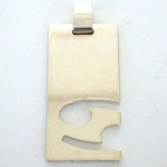 Gucci Bold Sterling Cancer 'Dog Tag' Pendant