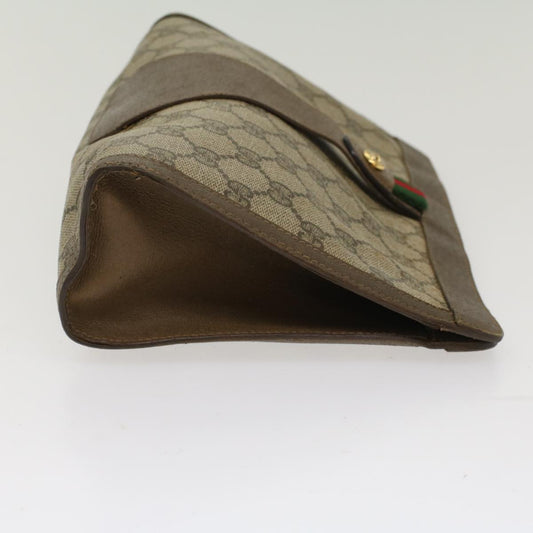 GUCCI GG Canvas Web Sherry Line Clutch Bag Beige Red 5601012 ep1196