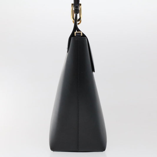 GUCCI Bamboo Shoulder Bag Leather Black ep1264