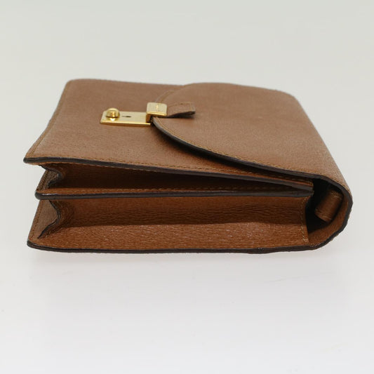 GUCCI Clutch Bag Leather Brown ep904