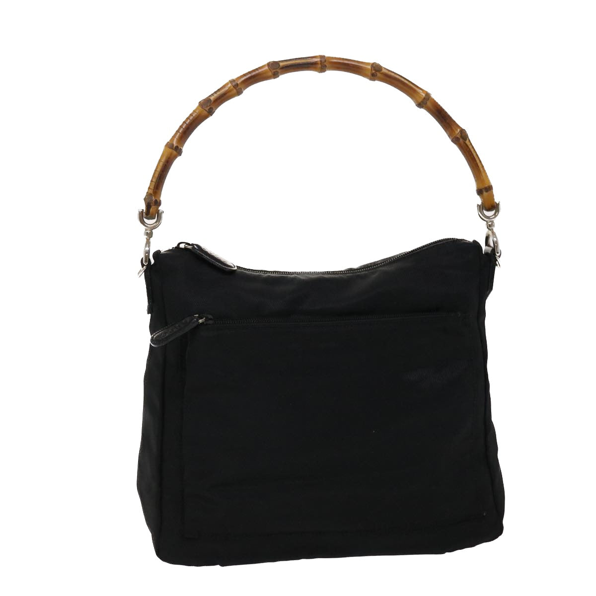 Gucci Bamboo Shoulder Bag Nylon Black 00020320509 ep970