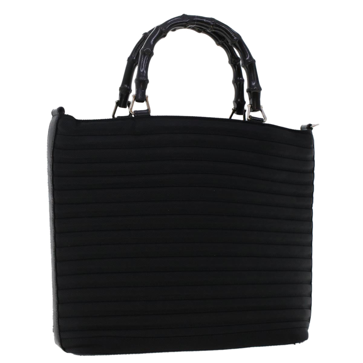 Gucci Bamboo Shoulder Bag Nylon Black 00017050588 ep982