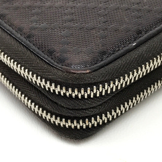 GUCCI Long Wallet Purse 269883 leather Dark brown Diamante Travel case unisex(Unisex) Used