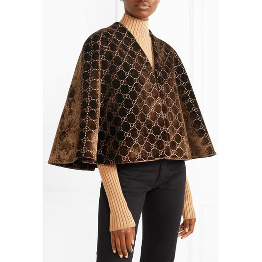 Gucci Interlocking GG Velvet Cape
