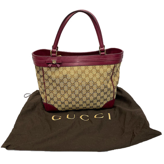 Gucci GG Mayfair Tote Beige/Cherry
