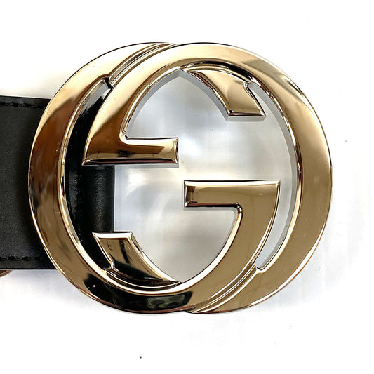 Gucci Green & Red Web Belt with G Buckle