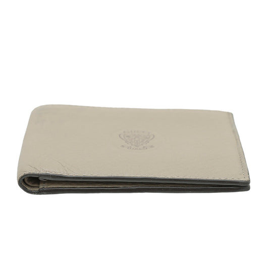 Gucci Beige Crest Stamp Bifold Wallet