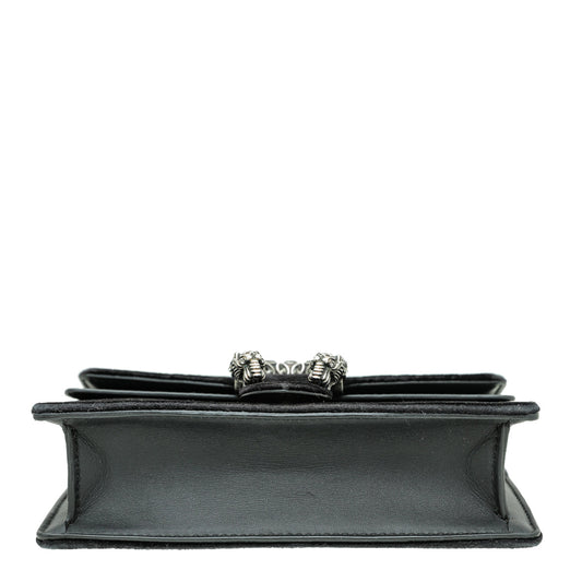 Gucci Black Velvet Dionysus Crystal Super Mini Bag