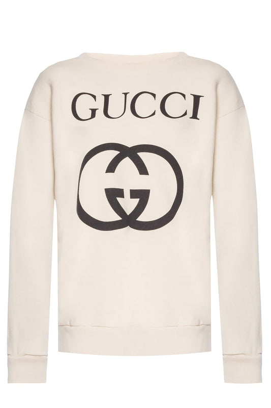 Gucci Logo Sweatshirt in Ivory