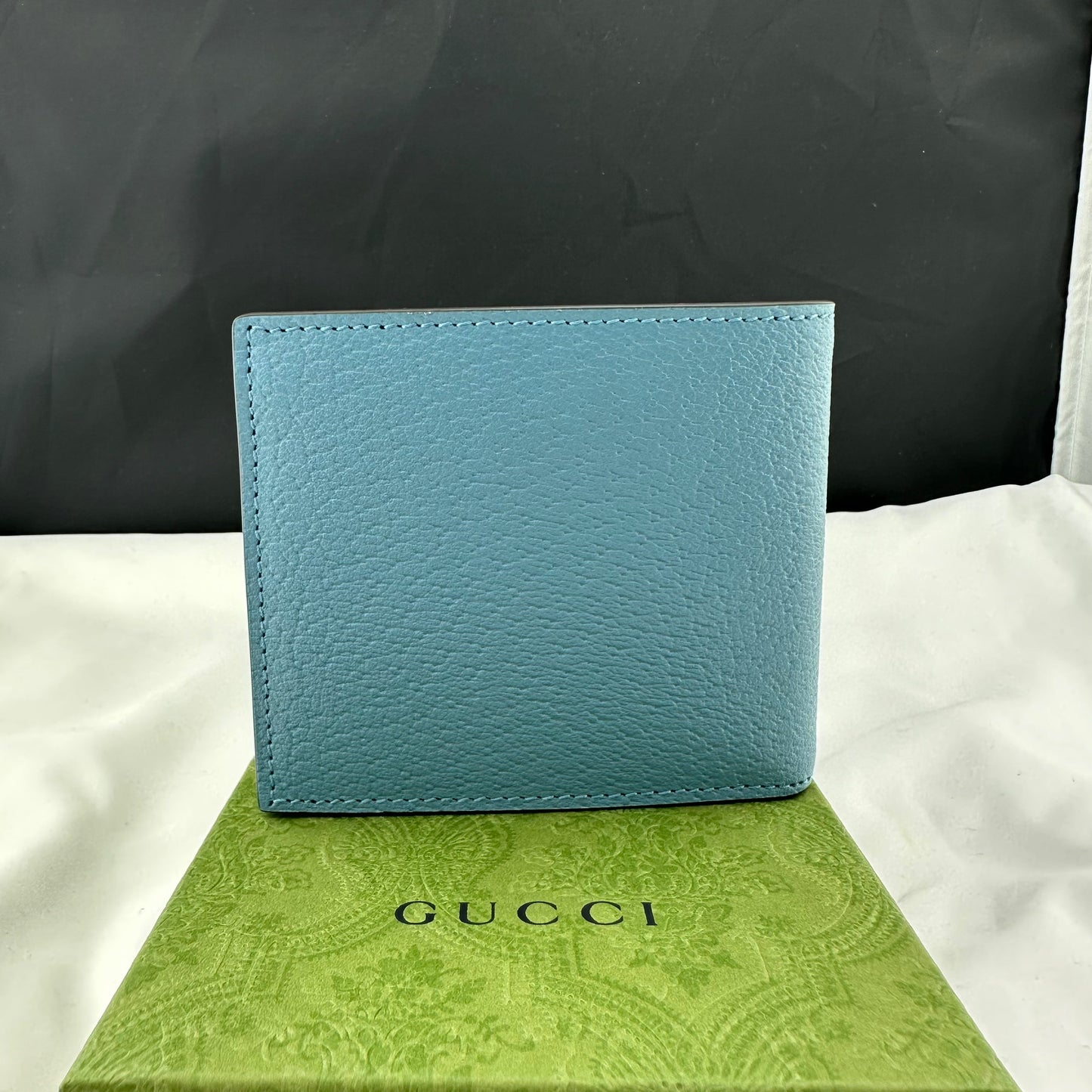 Gucci GG Marmont Card Case Wallet in Blue