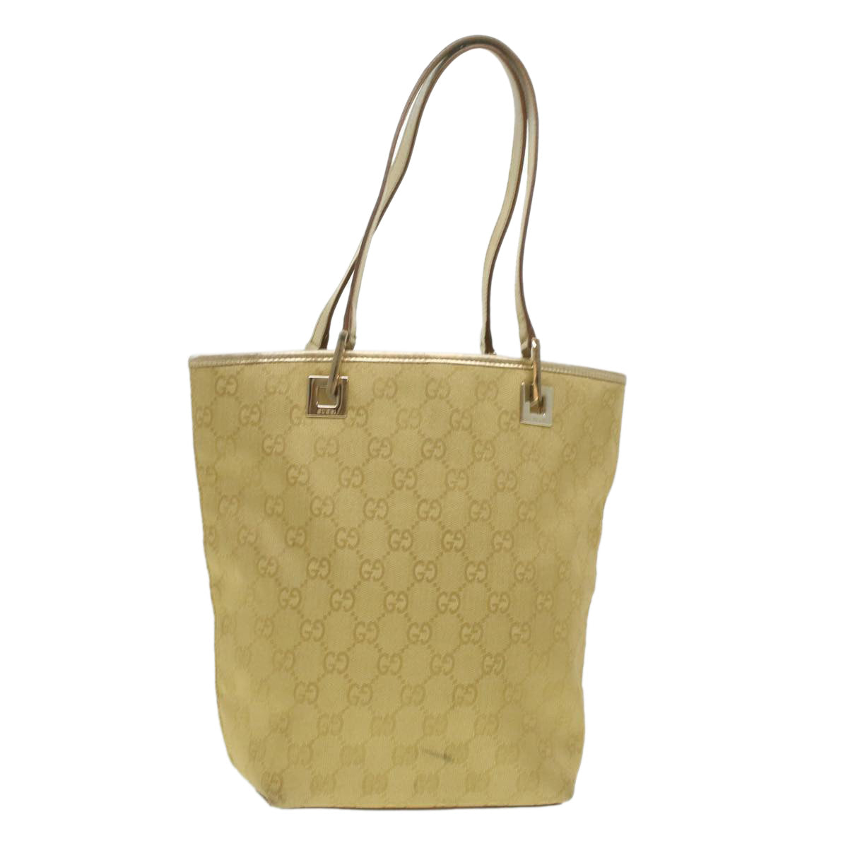 GUCCI GG Canvas Tote Bag Gold Tone 002.1099.001998 ki2751