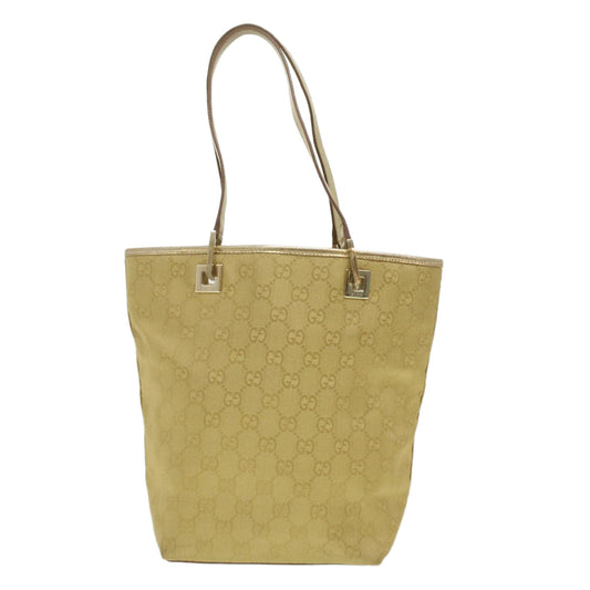 GUCCI GG Canvas Tote Bag Gold Tone 002.1099.001998 ki2751