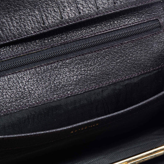 Gucci Black GG Supreme Canvas and Leather Flap Continental Wallet