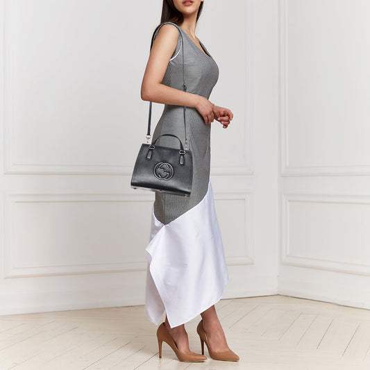 Gucci Black Leather Small Soho Tote