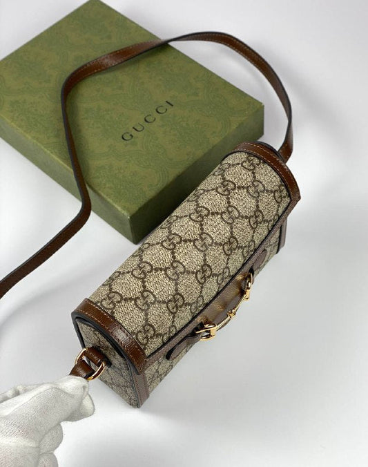 Gucci Horsebit 1955 mini bag GG Supreme canvas