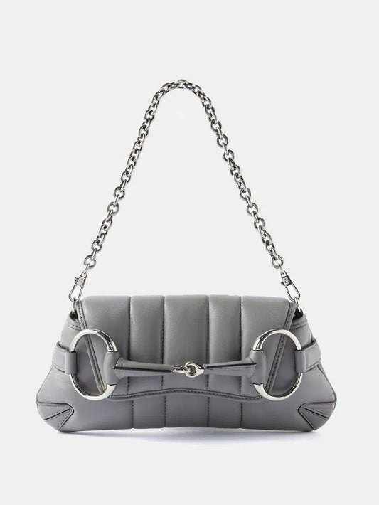 GUCCI Horsebit Small Padded-Leather Shoulder Bag