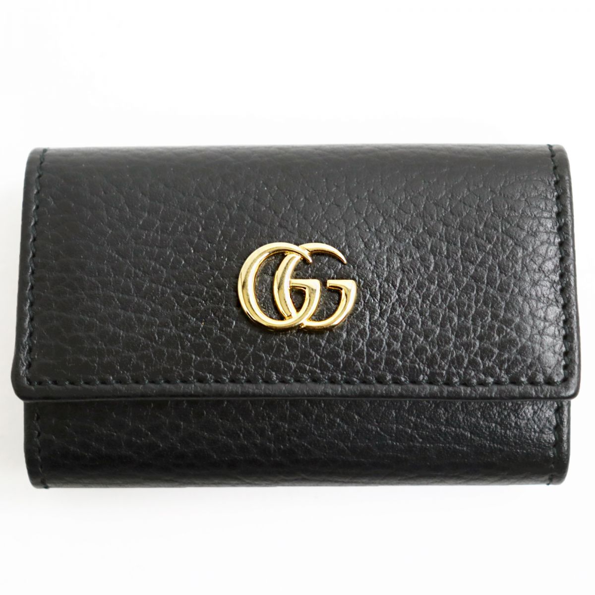 GUCCI Key case Key holder Main: Leather black mens Used