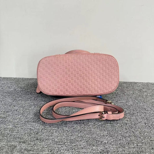 Gucci Alma Pink Leather HandBag Small