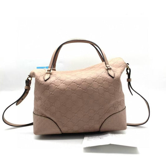Gucci Beige Leather Two-Way Bag Medium Size