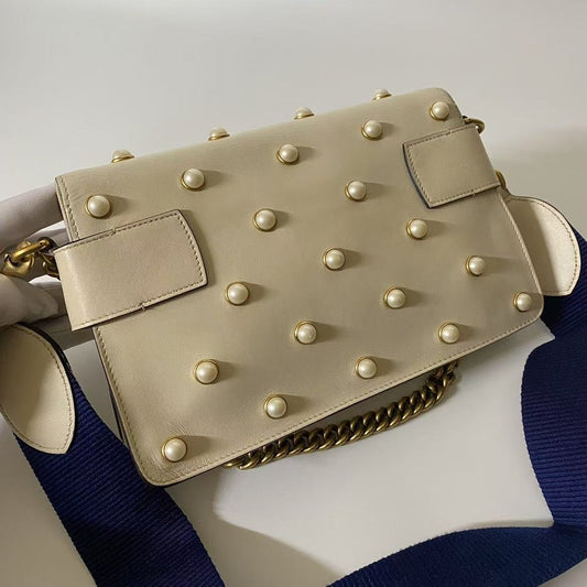Gucci Broadway White Bee Bag