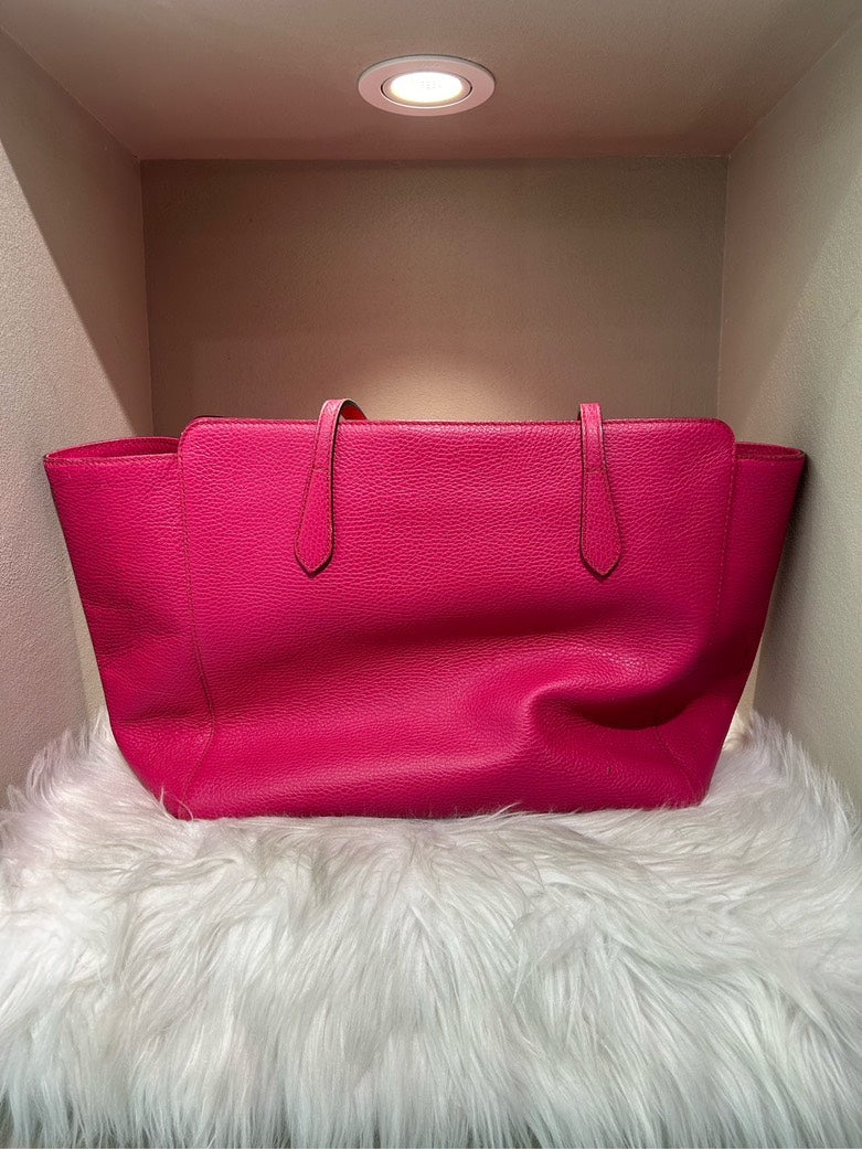 Gucci Pre-Loved Pink Leather Shoulder Bag 498879 On Sale