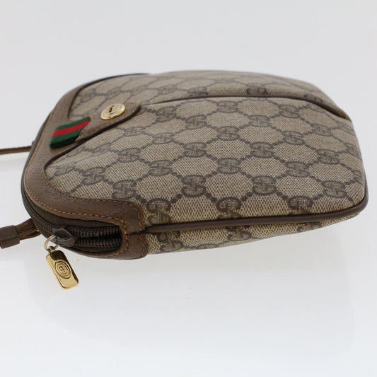 GUCCI GG Canvas Web Sherry Line Shoulder Bag Beige Red Green tb748