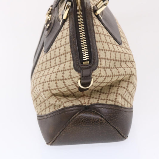 GUCCI Diamante Hand Bag Canvas Leather 2way Brown Beige 247286 tb817