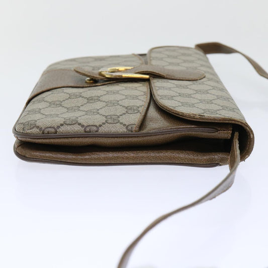 GUCCI GG Canvas Shoulder Bag PVC Leather Beige 90402025 th3857