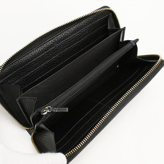 GUCCI 456117 CAO0G 1000 Long Wallet GG Marmont Zip Around Purse black Women(unisex)