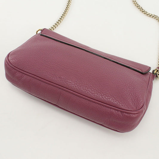 GUCCI 336752 Shoulder Bag Soho Chain Shoulder Bag leather purple Women
