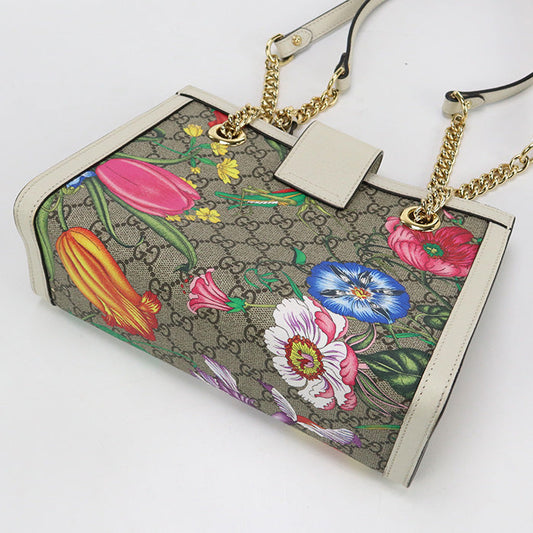 GUCCI GU81225 Small Shoulder Bag Padlock GG Supreme Canvas beige Women