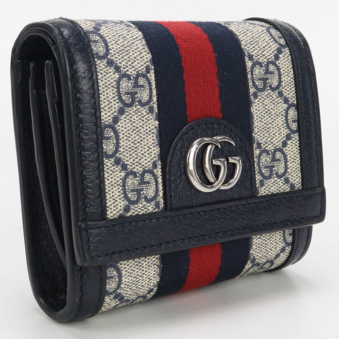GUCCI 598662 GG wallet Ofidia Folded Supreme navy Women