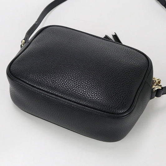 GUCCI 308364 Shoulder Bag Soho Diagonal leather black Women