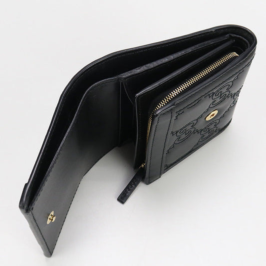 GUCCI 723799 Bi-fold wallet GG matelasse Medium wallet leather black Women