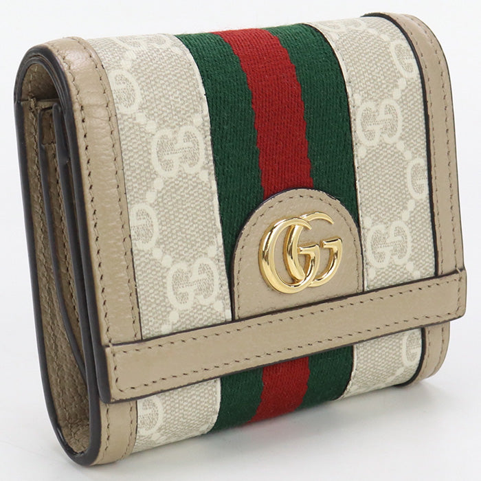 GUCCI 598662 UULAG 9682 GG CardCase Ofidia Bi-fold wallet Supreme Beige