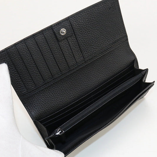 GUCCI 771151 Wallet Long with double fold coin purse leather black mens