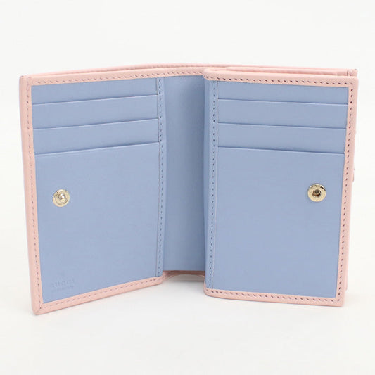 GUCCI 790063 Wallet Double G Folded wallet leather pink Women