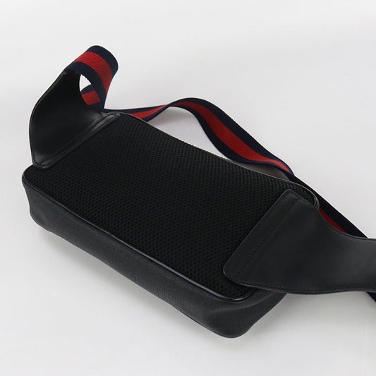 GUCCI 474293 body bag GG Supreme Belt bag/Sling Bag GG Supreme Canvas black mens
