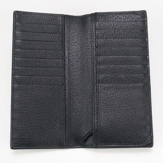 GUCCI 428740 Long wallet GG Marmont Double G Folding long wallet leather black mens